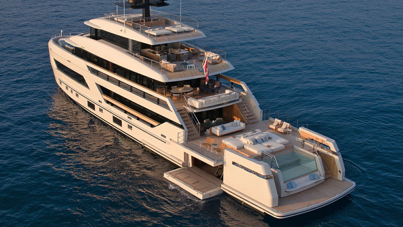 a boat on the water aboard LA LA LAND Yacht for Charter