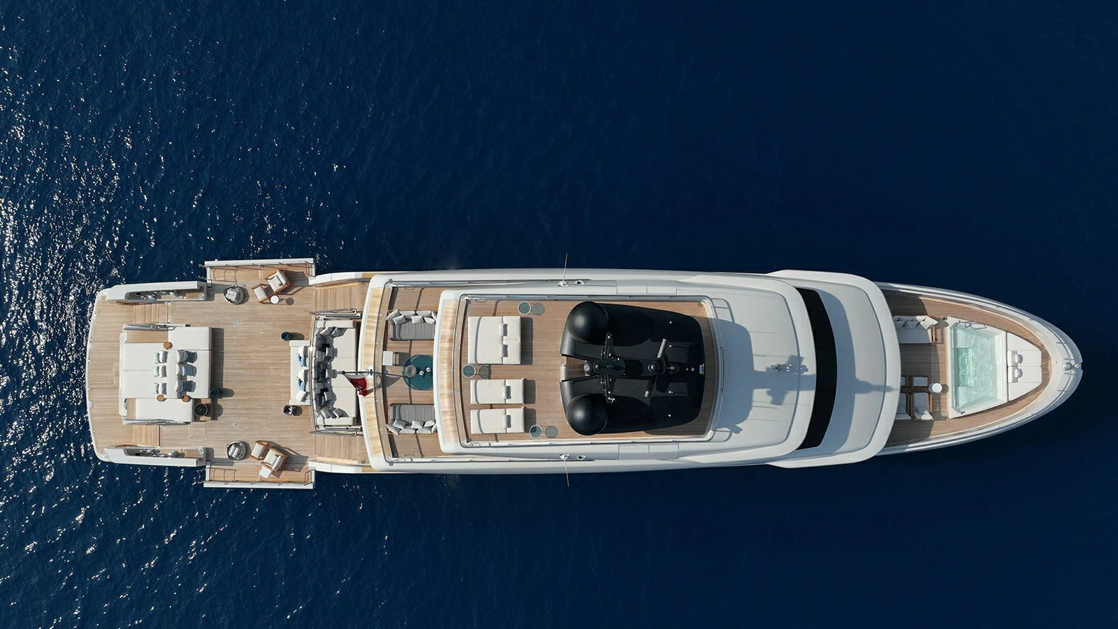 a satellite in space aboard LA LA LAND Yacht for Charter