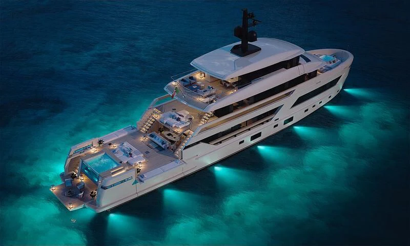 a boat in the water aboard LA LA LAND Yacht for Charter
