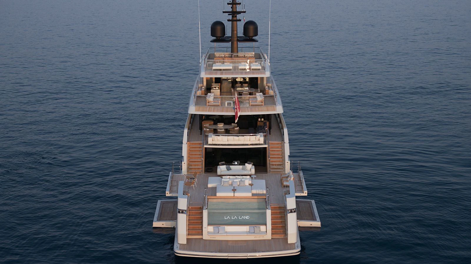 a ship in the water aboard LA LA LAND Yacht for Charter