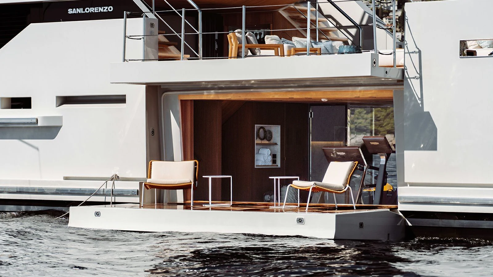 a boat on the water aboard LA LA LAND Yacht for Charter