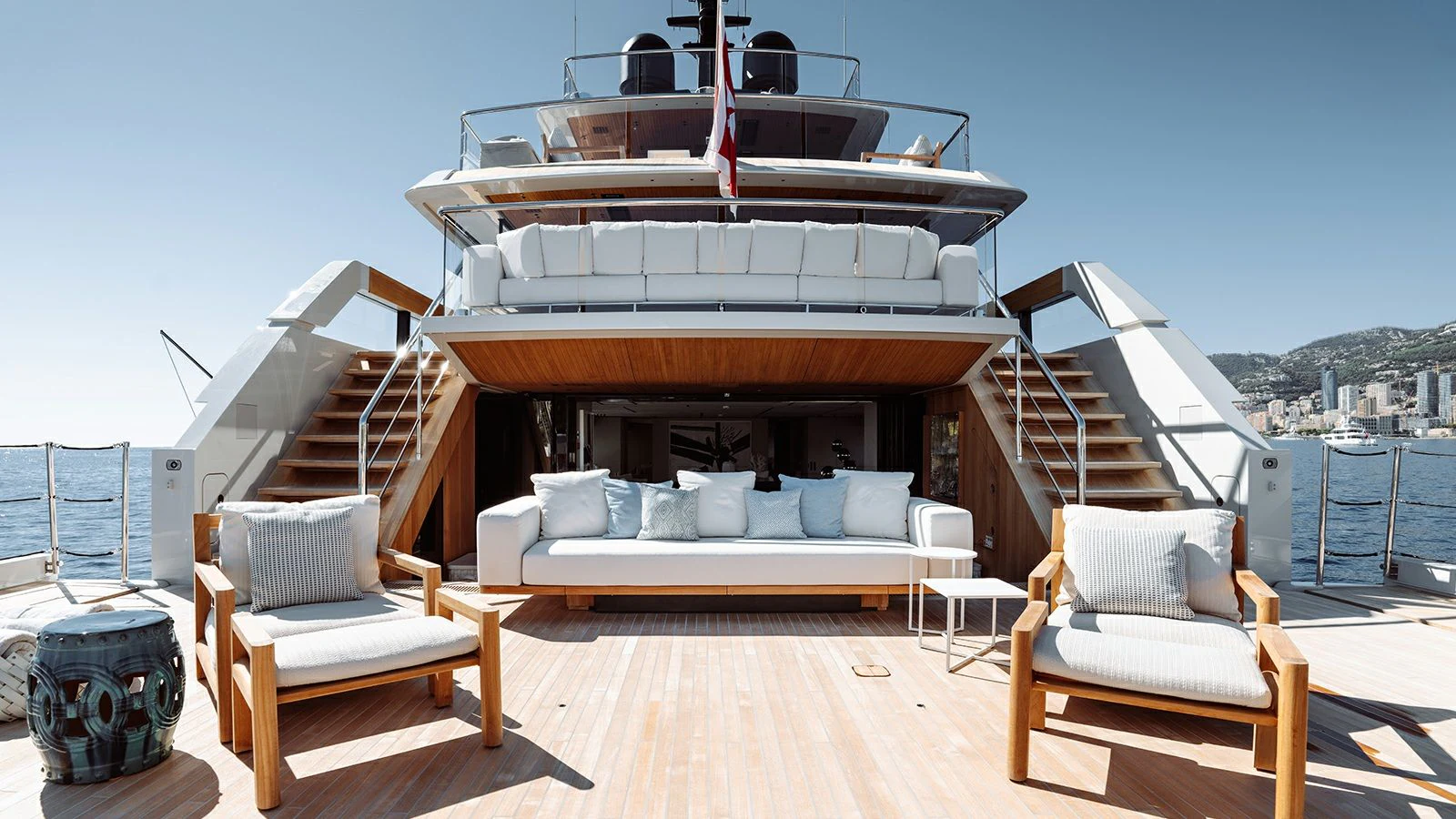 a boat on a boat aboard LA LA LAND Yacht for Charter
