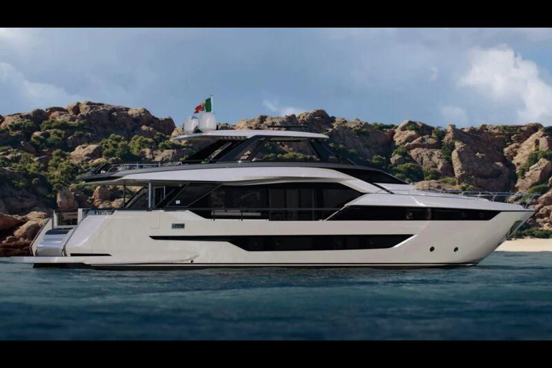 a yacht on the water aboard REV Yacht for Sale