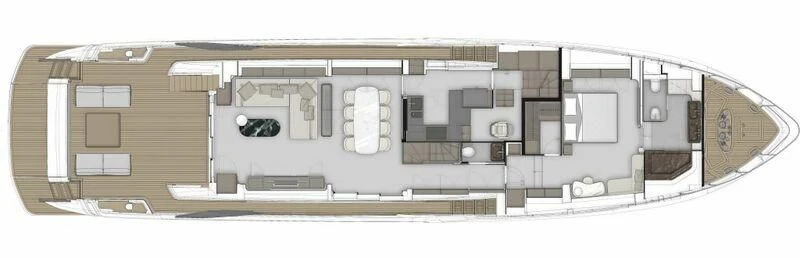a computer model of a building aboard REV Yacht for Sale