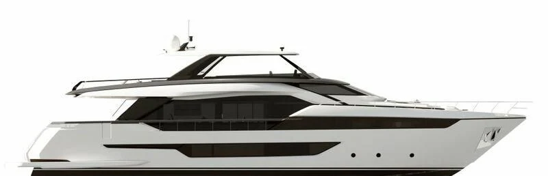 a close-up of a white car aboard REV Yacht for Sale