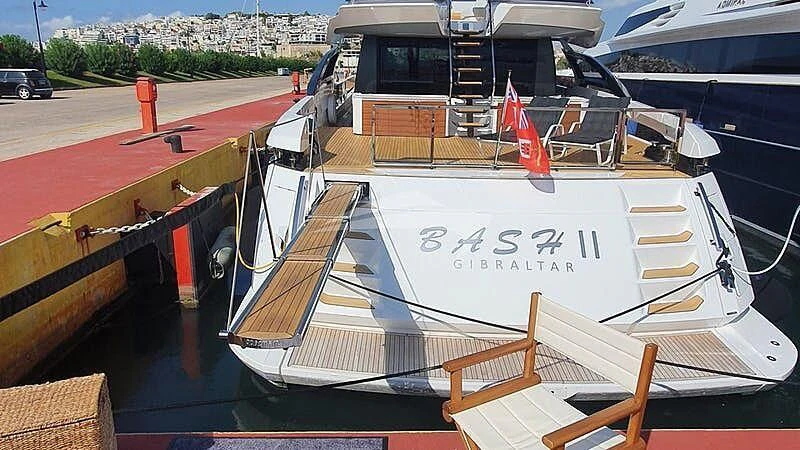 diagram, engineering drawing aboard BASH II Yacht for Sale