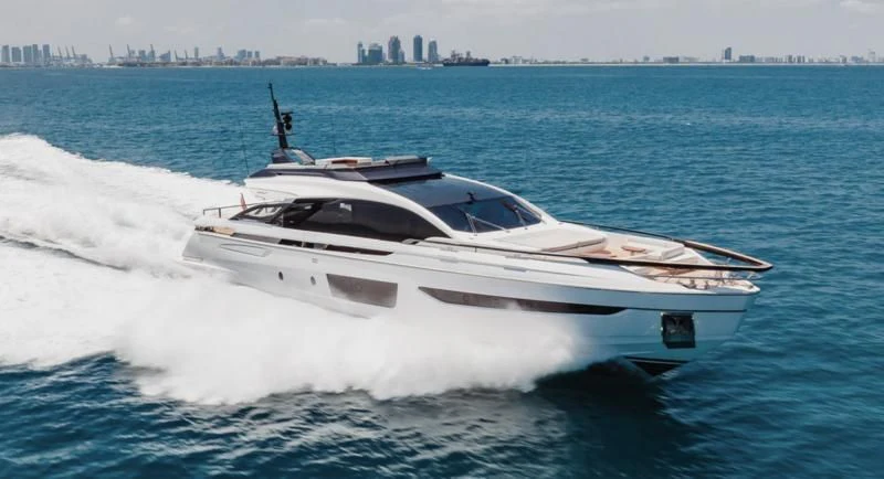 a white yacht on the water aboard BASH II Yacht for Sale