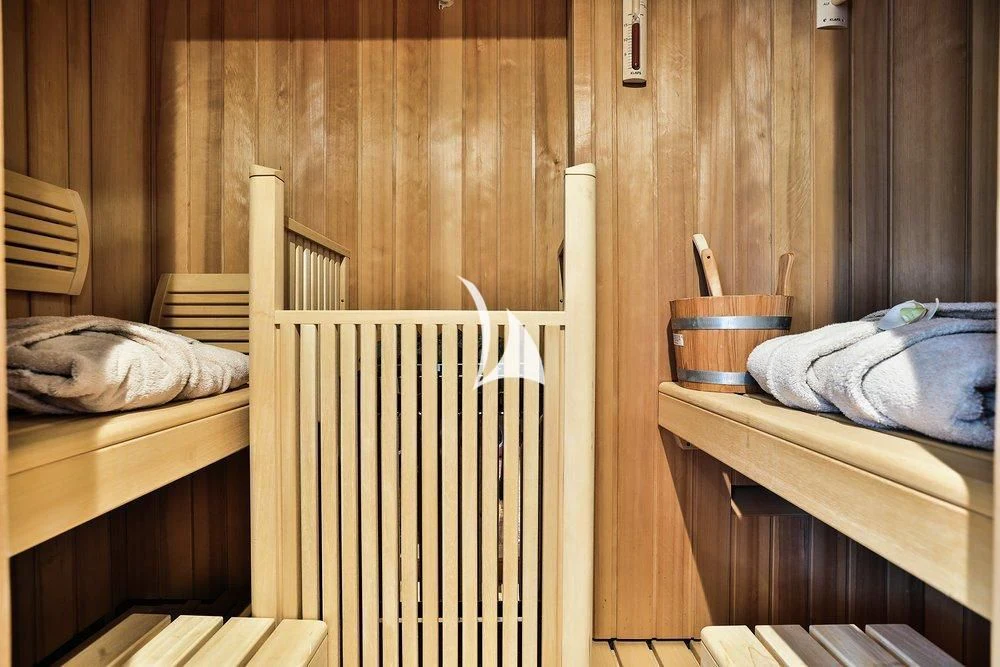 a room with bunk beds aboard DENIKI Yacht for Sale