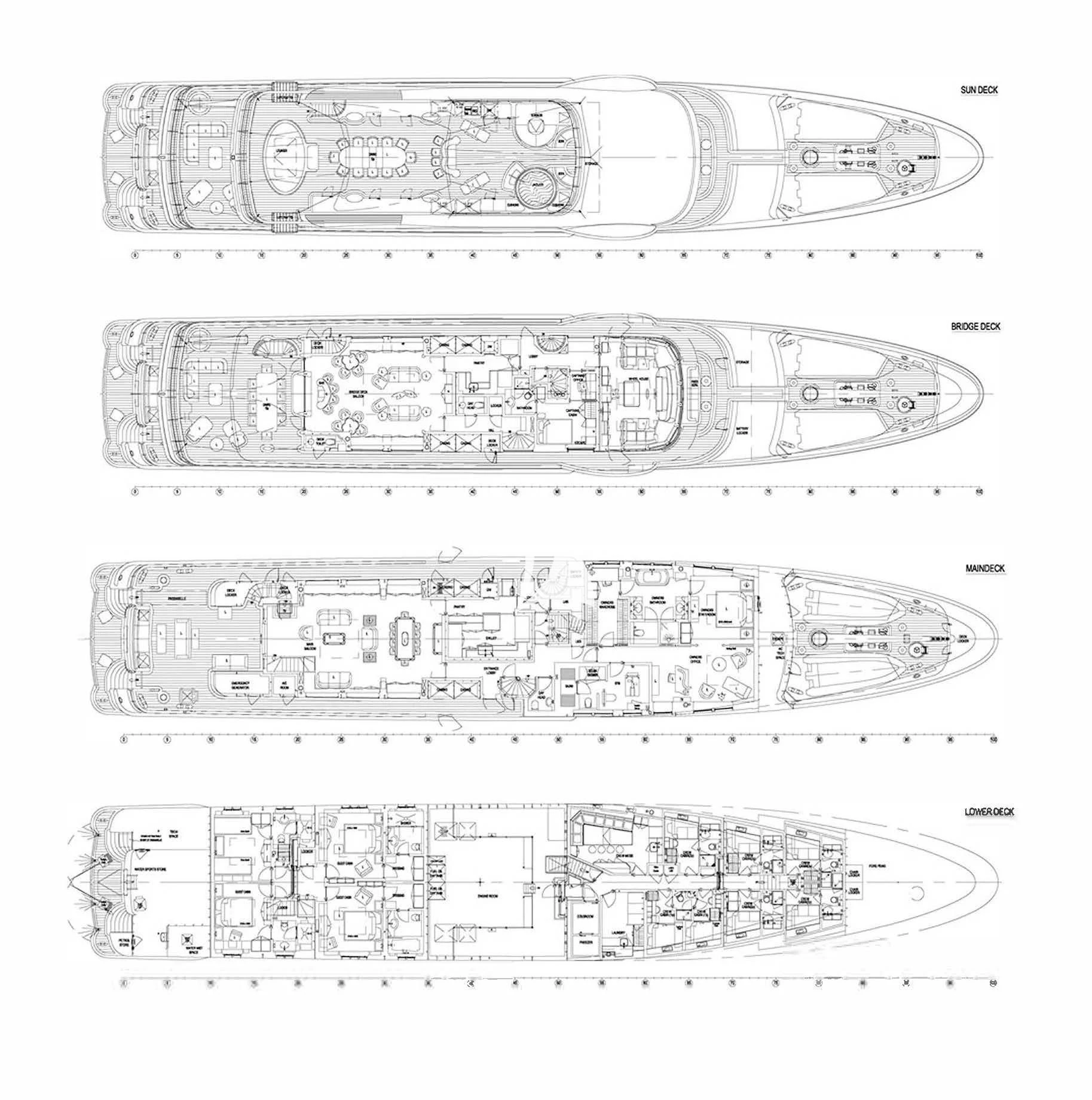diagram aboard DENIKI Yacht for Sale