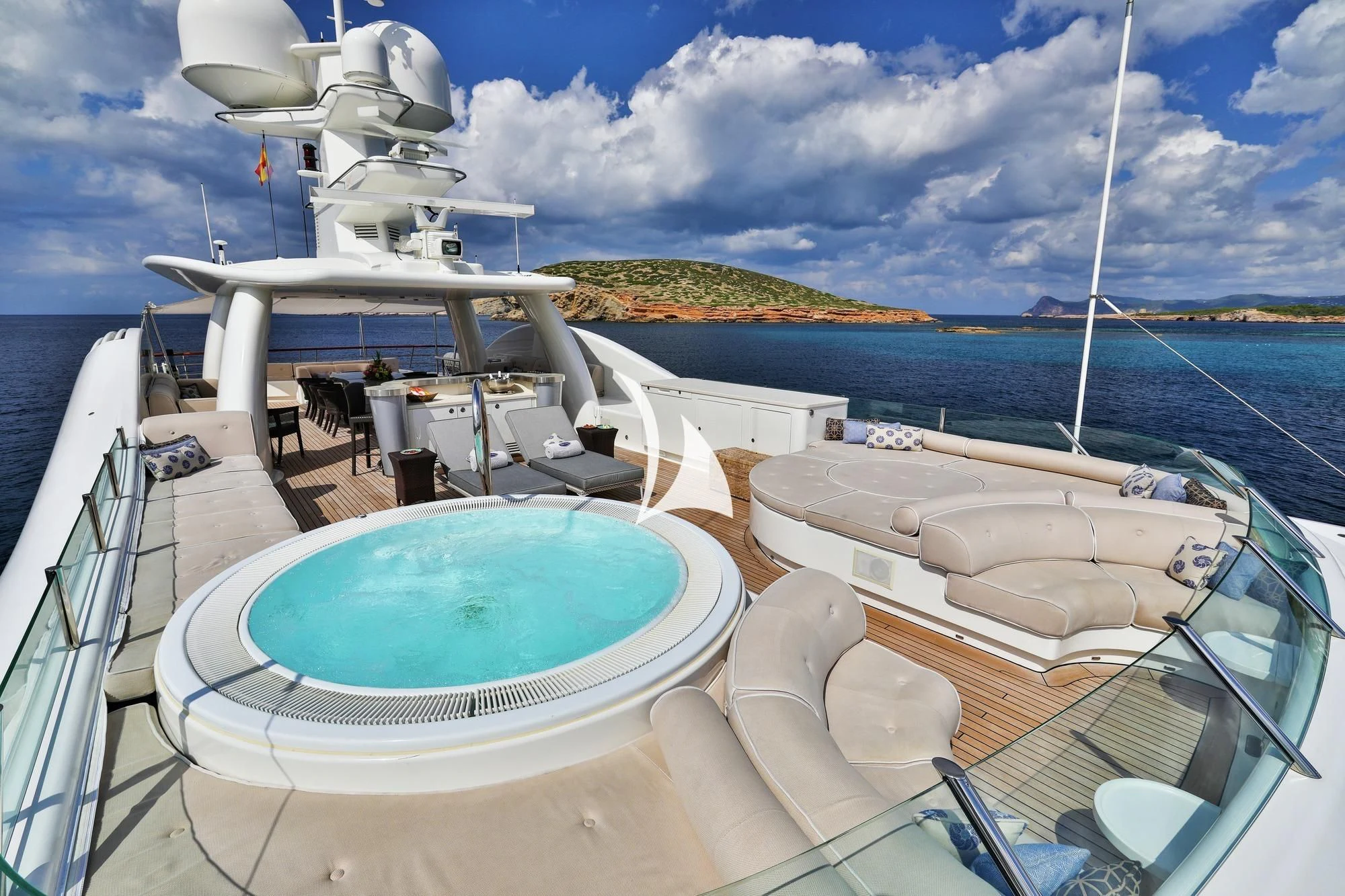 a boat on the water aboard DENIKI Yacht for Sale