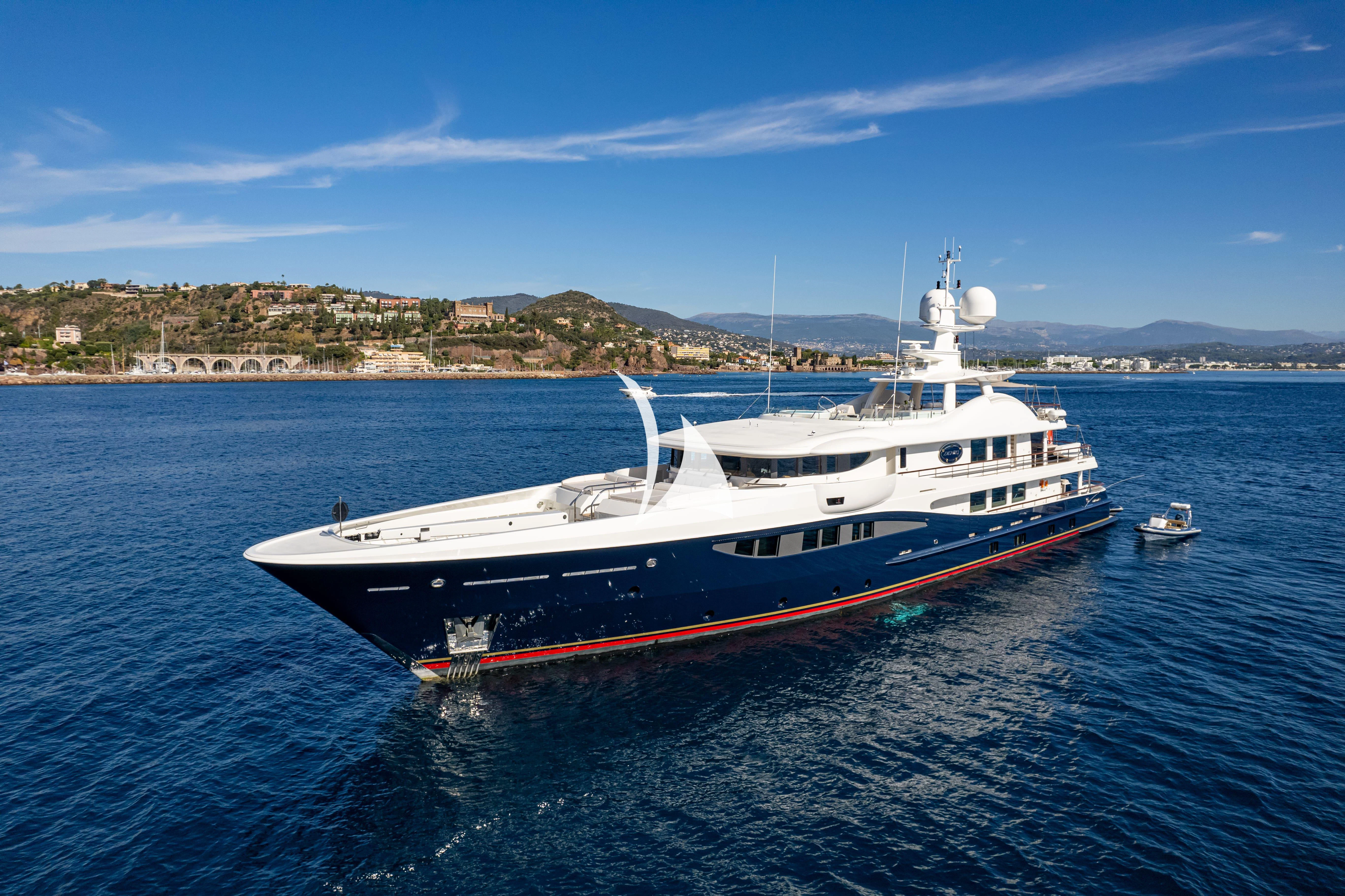 a boat in the water aboard DENIKI Yacht for Sale
