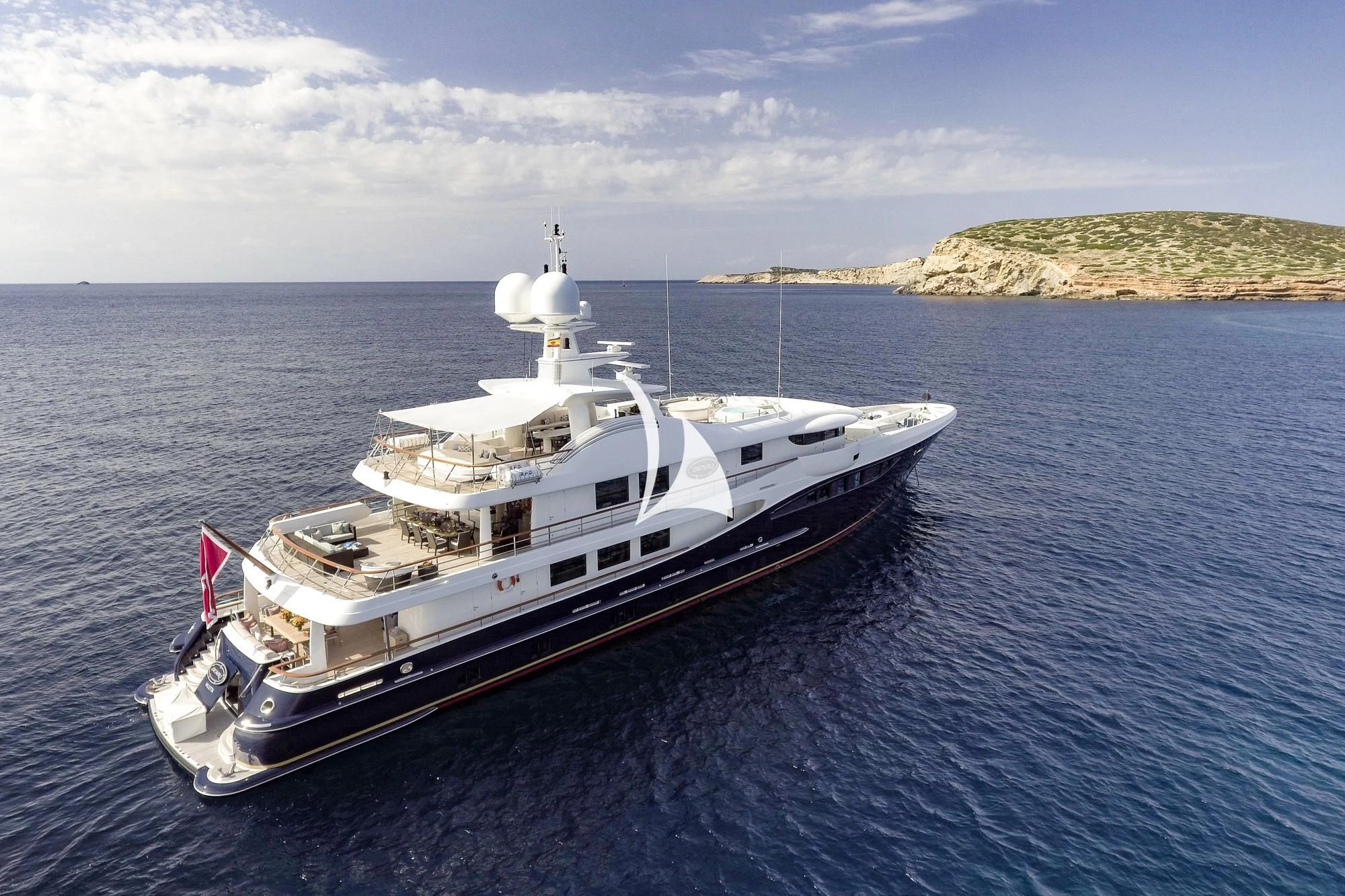 a boat in the water aboard DENIKI Yacht for Sale