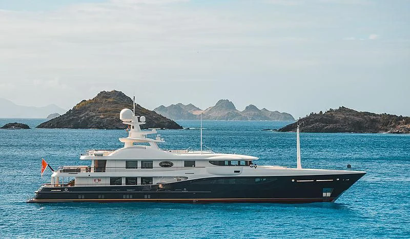 a boat in the water aboard DENIKI Yacht for Sale
