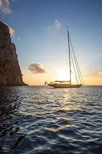 a sailboat in the water aboard VIJONARA Yacht for Sale