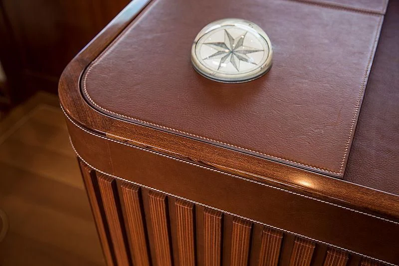 a close-up of a wallet aboard VIJONARA Yacht for Sale
