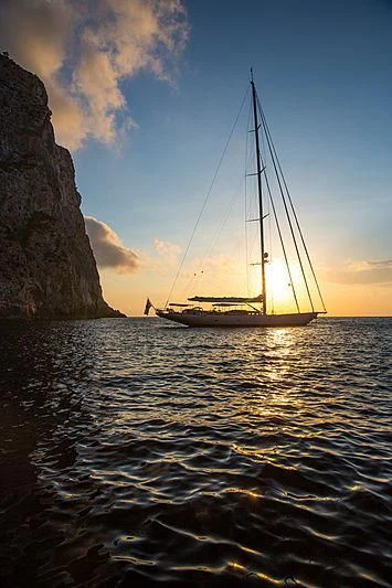 a sailboat in the water aboard VIJONARA Yacht for Sale