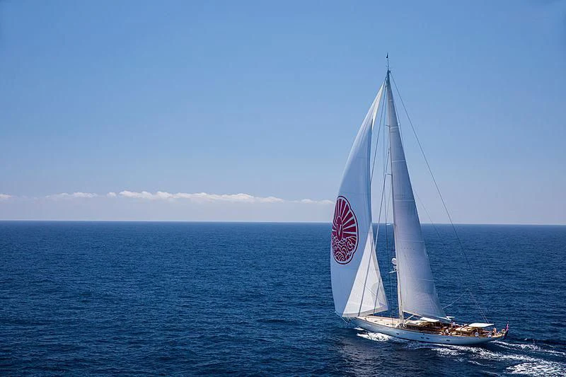 a sailboat on the water aboard VIJONARA Yacht for Sale