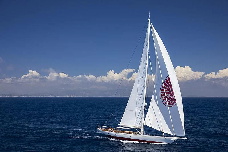 a sailboat in the water aboard VIJONARA Yacht for Sale