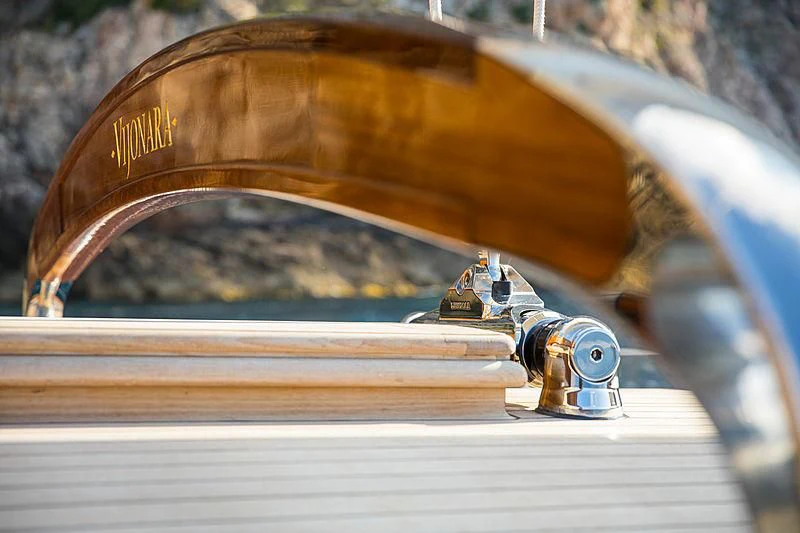 a close-up of a boat aboard VIJONARA Yacht for Sale