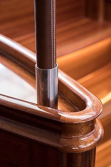 a close-up of a metal pipe aboard VIJONARA Yacht for Sale