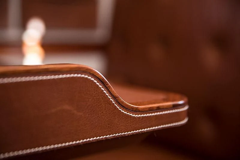 a brown leather wallet aboard VIJONARA Yacht for Sale