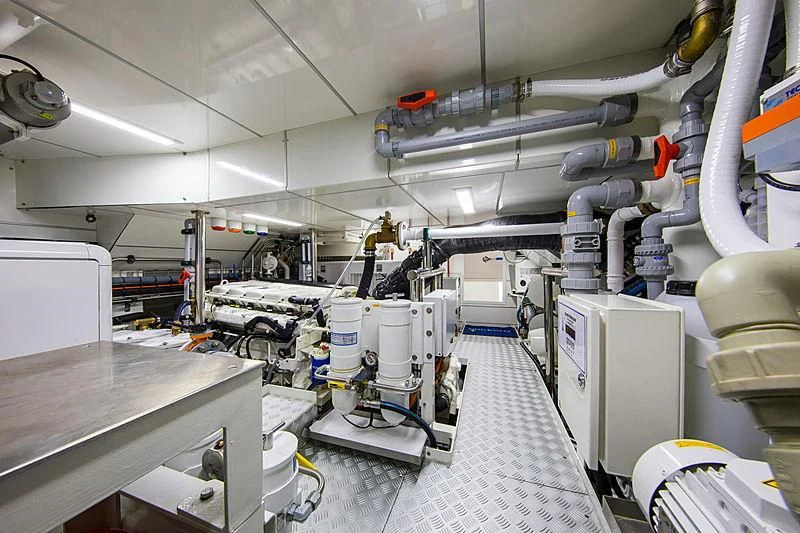 a room with machinery and equipment aboard VIJONARA Yacht for Sale