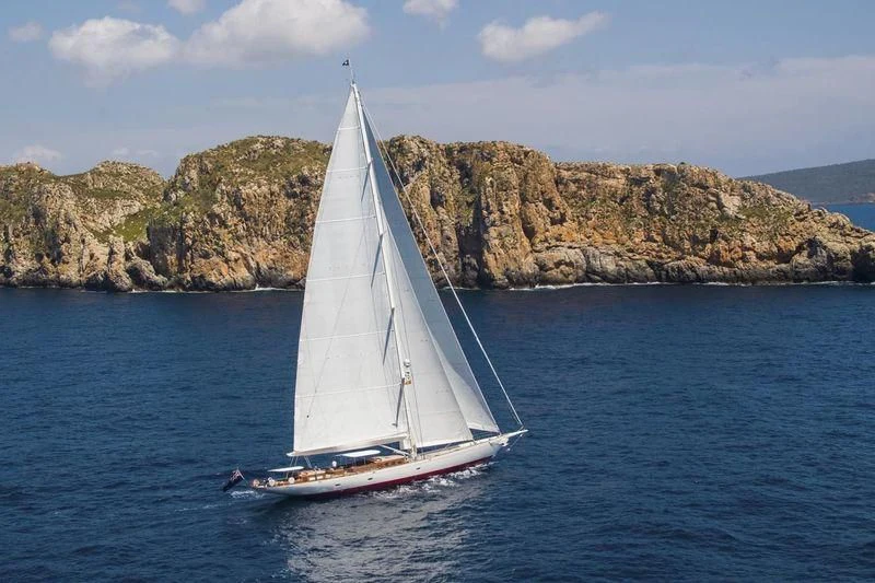 a sailboat on the water aboard VIJONARA Yacht for Sale