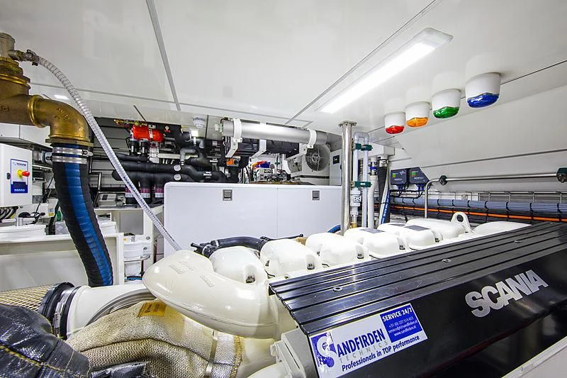 a person working in a factory aboard VIJONARA Yacht for Sale