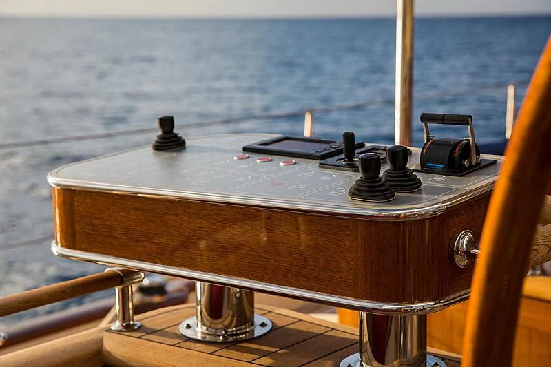 a table on a boat aboard VIJONARA Yacht for Sale