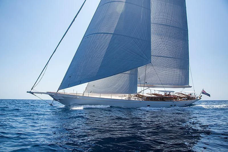 a sailboat on the water aboard VIJONARA Yacht for Sale