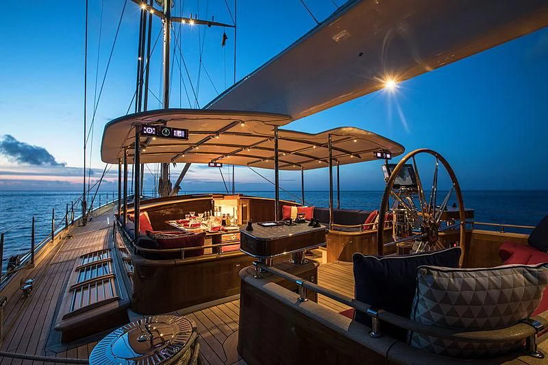 a boat on the water aboard VIJONARA Yacht for Sale