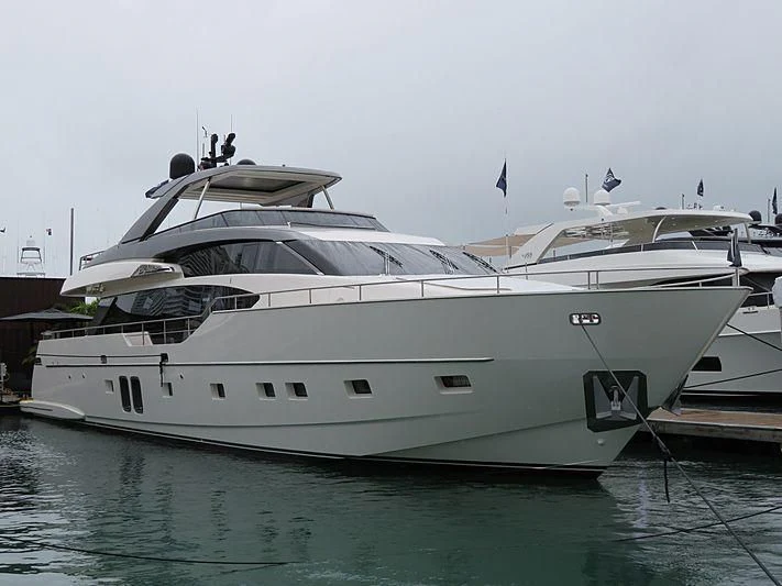 a white yacht in the water aboard EASIEST CHILD Yacht for Sale