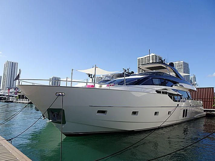 a white boat docked aboard EASIEST CHILD Yacht for Sale