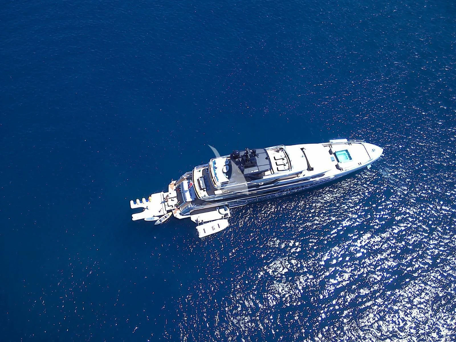 a ship in the water aboard PANDION PEARL Yacht for Charter