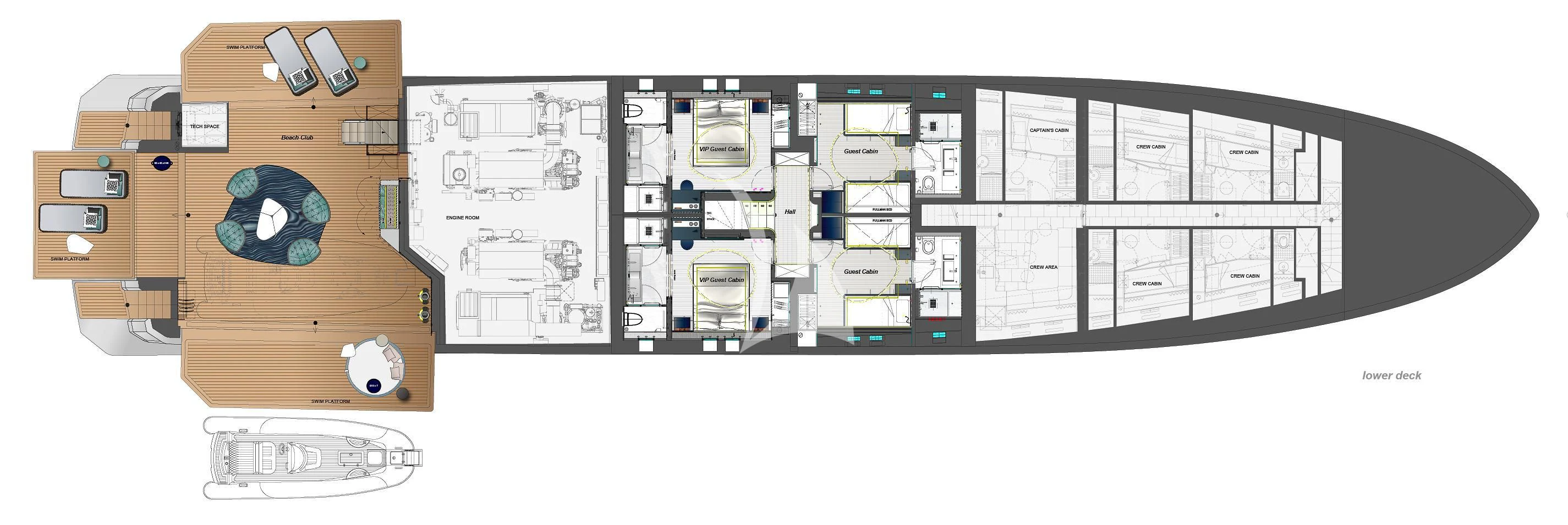 diagram aboard PANDION PEARL Yacht for Charter