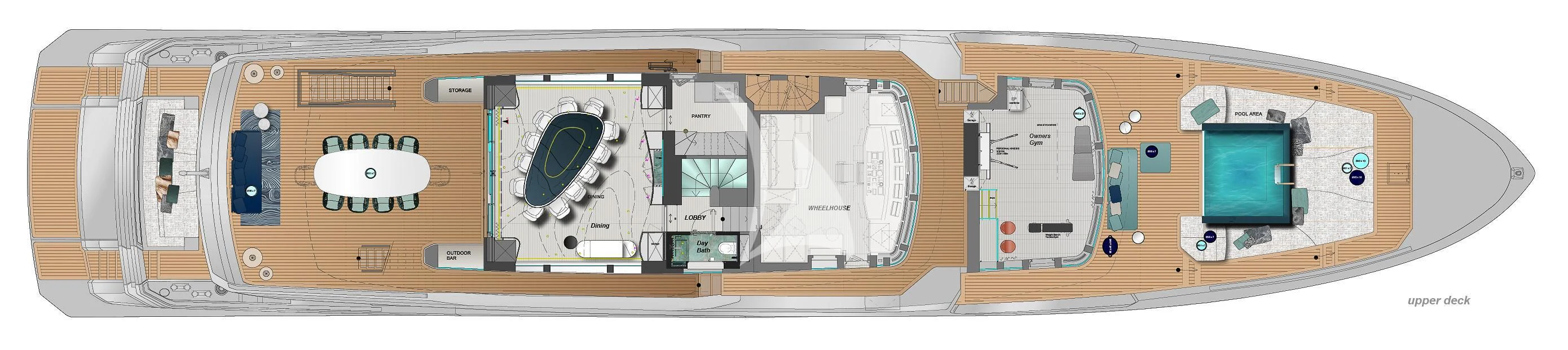 diagram aboard PANDION PEARL Yacht for Charter