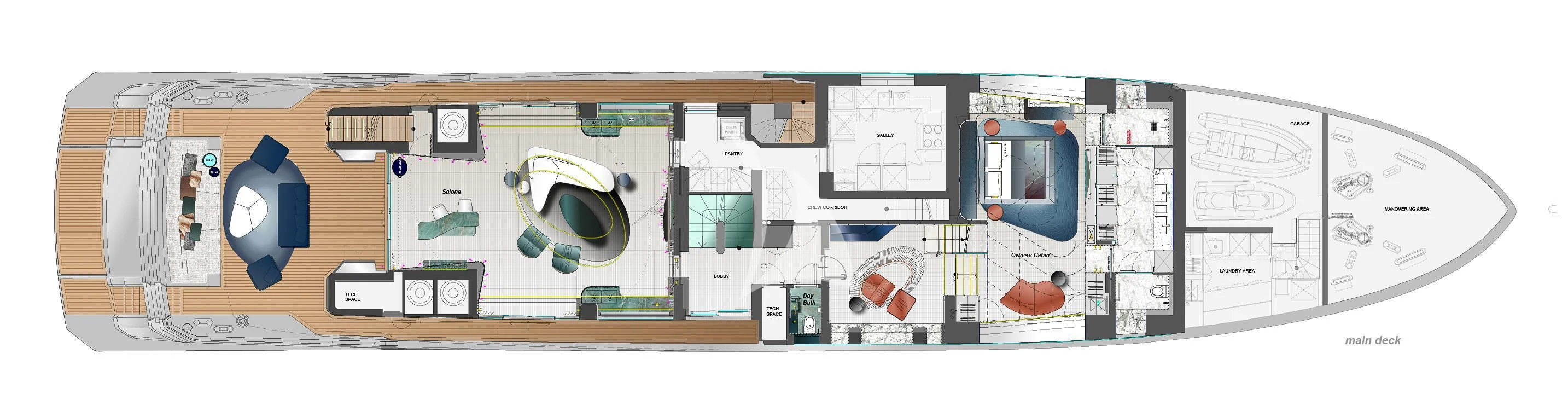 diagram aboard PANDION PEARL Yacht for Charter