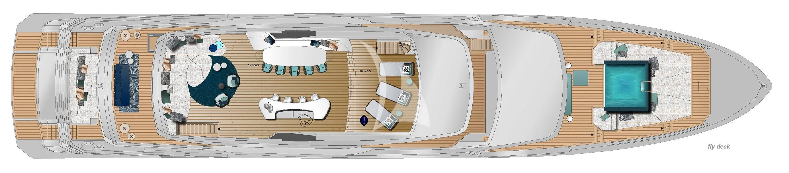 a computer generated image of a robot aboard PANDION PEARL Yacht for Charter