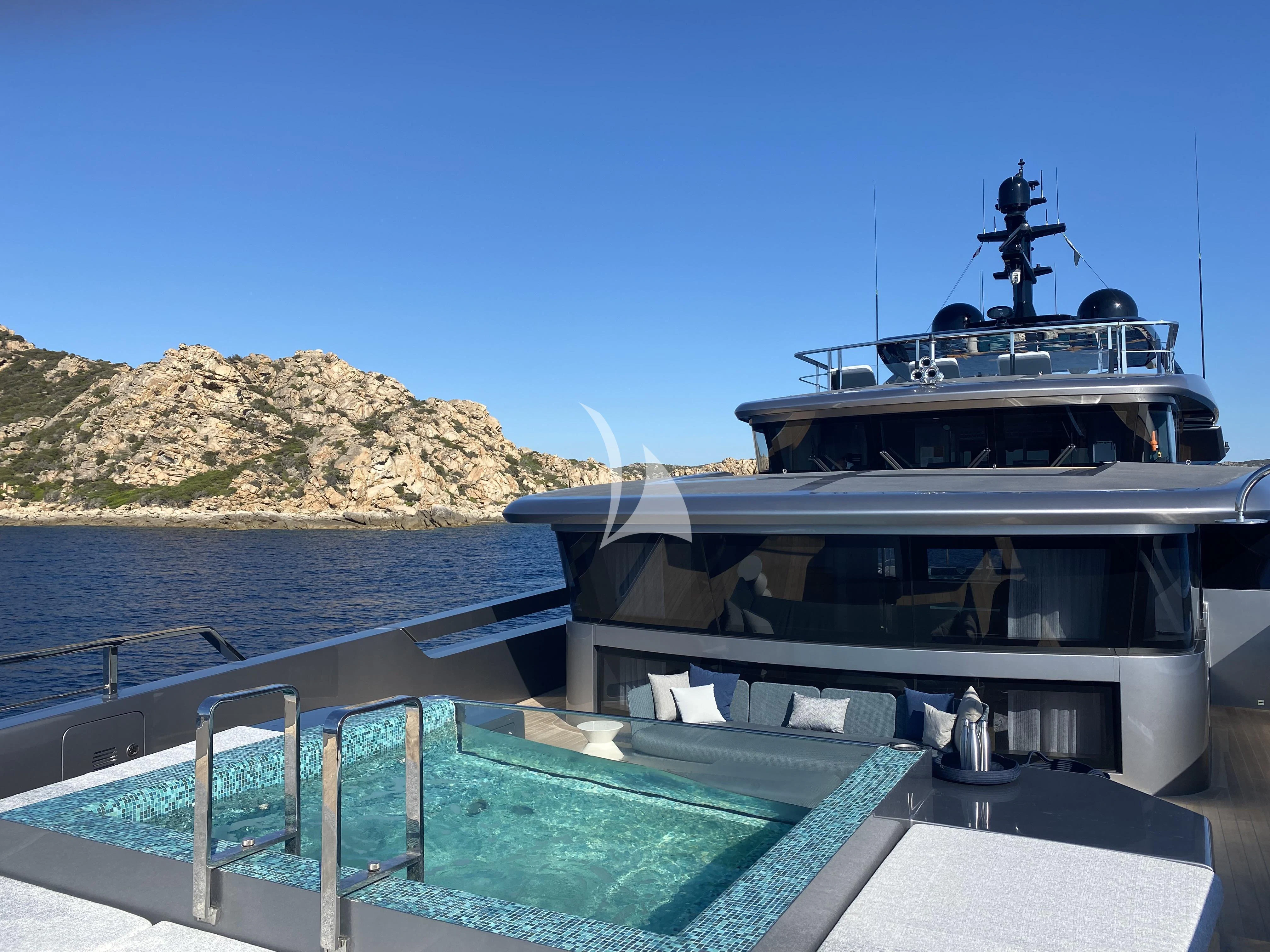 a boat on the water aboard PANDION PEARL Yacht for Charter