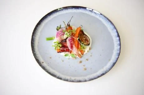 a bowl of food aboard PANDION PEARL Yacht for Charter