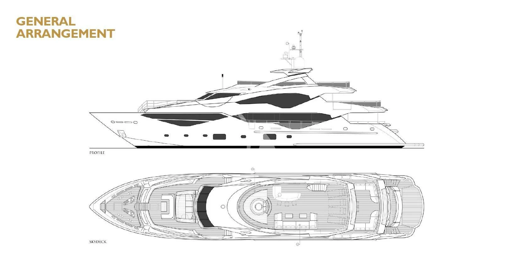 diagram, engineering drawing aboard SONISHI Yacht for Sale
