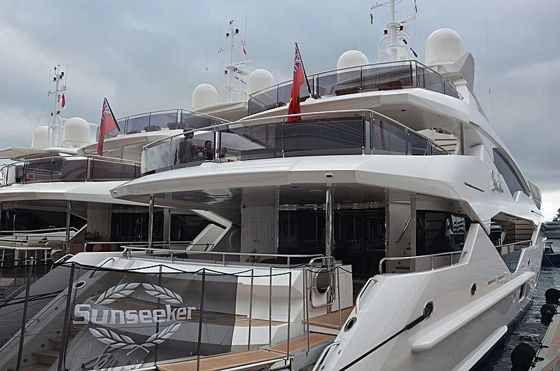 a large white boat aboard SONISHI Yacht for Sale