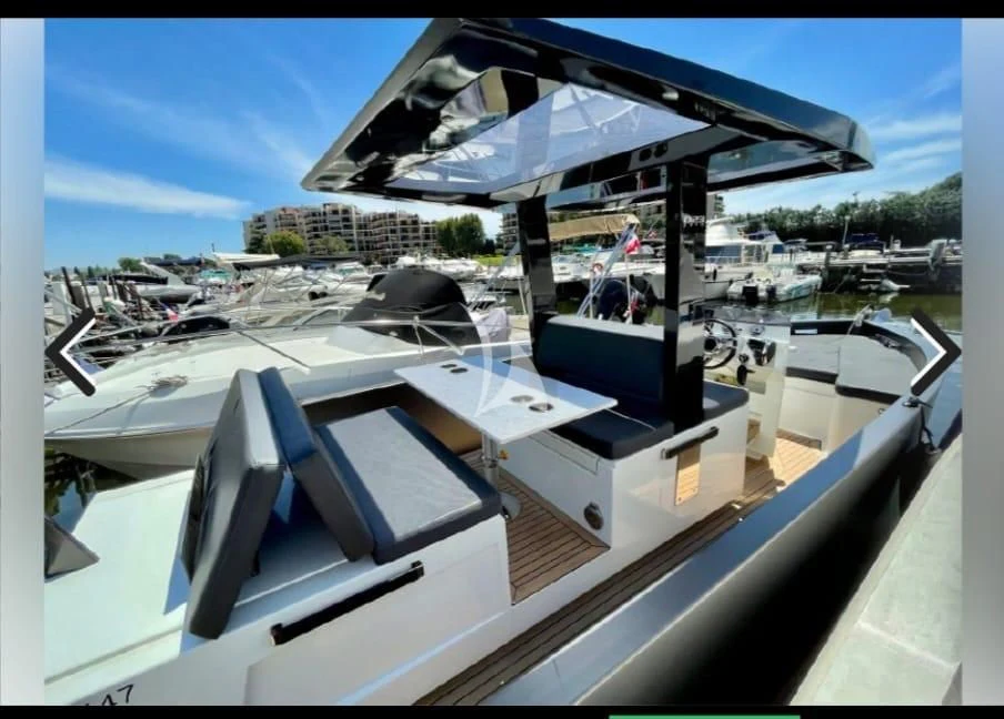 a boat with a canopy aboard SONISHI Yacht for Sale