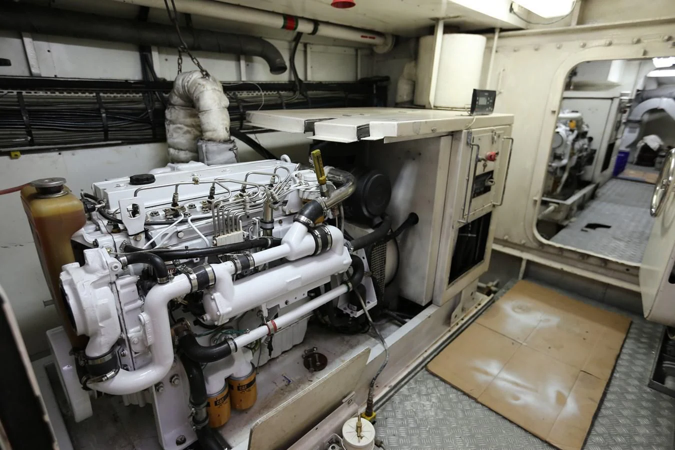 a large machine in a room aboard GOODWILL Yacht for Sale