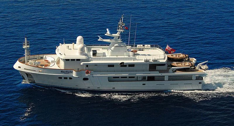 a large white ship aboard GOODWILL Yacht for Sale