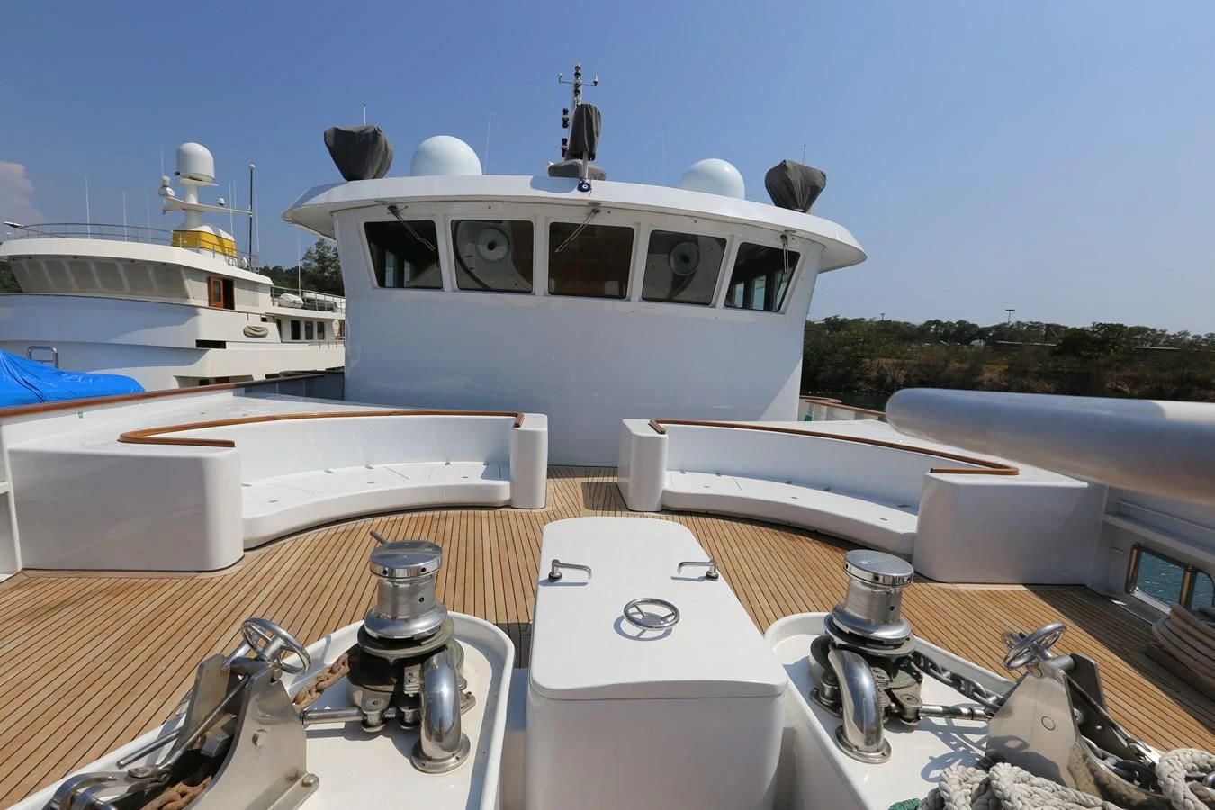 a group of boats in a harbor aboard GOODWILL Yacht for Sale