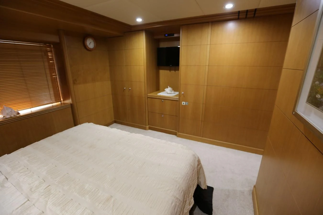 a room with a bed and a window aboard GOODWILL Yacht for Sale