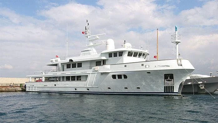 a large white ship aboard GOODWILL Yacht for Sale