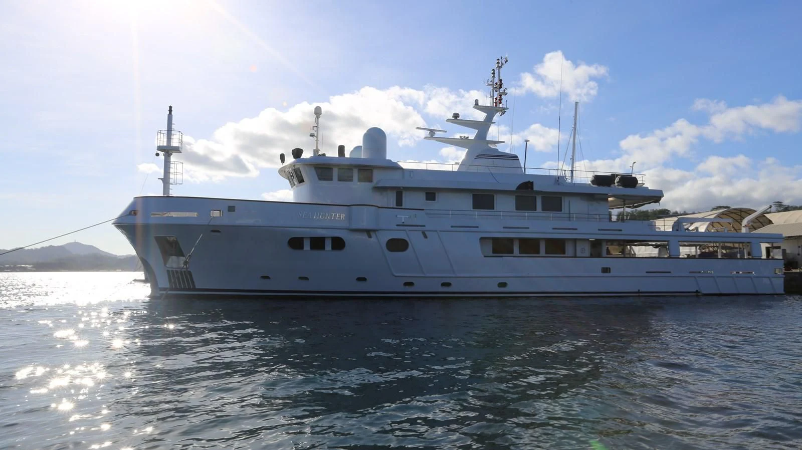a large white ship aboard GOODWILL Yacht for Sale