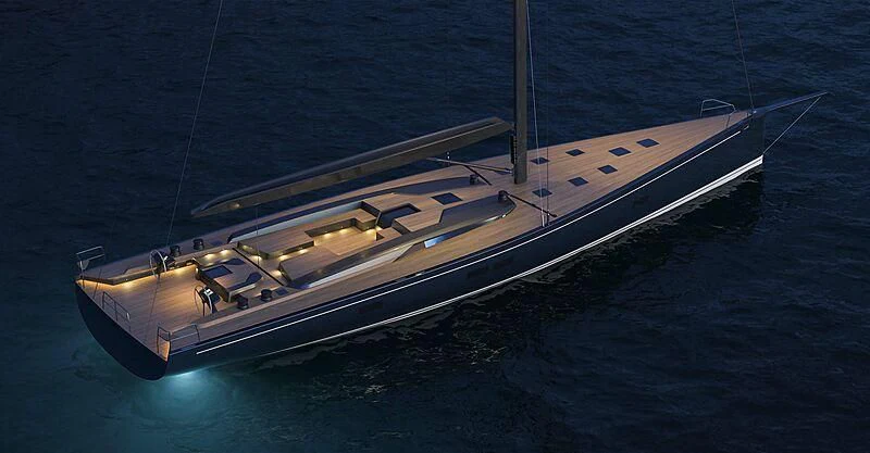 a large ship in the water aboard MORGANA Yacht for Sale